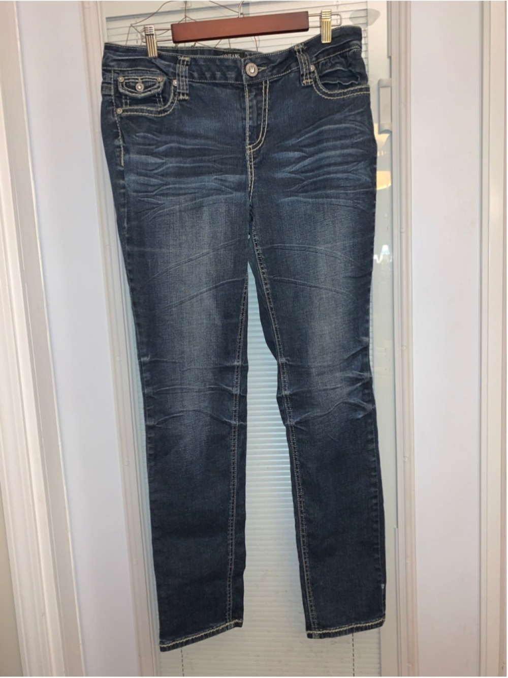 Women's ZCO JEANS Blue Straight Leg Jeans Size 14
